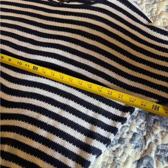 Express Blue and White Striped Women's Top - Picture 5 of 5